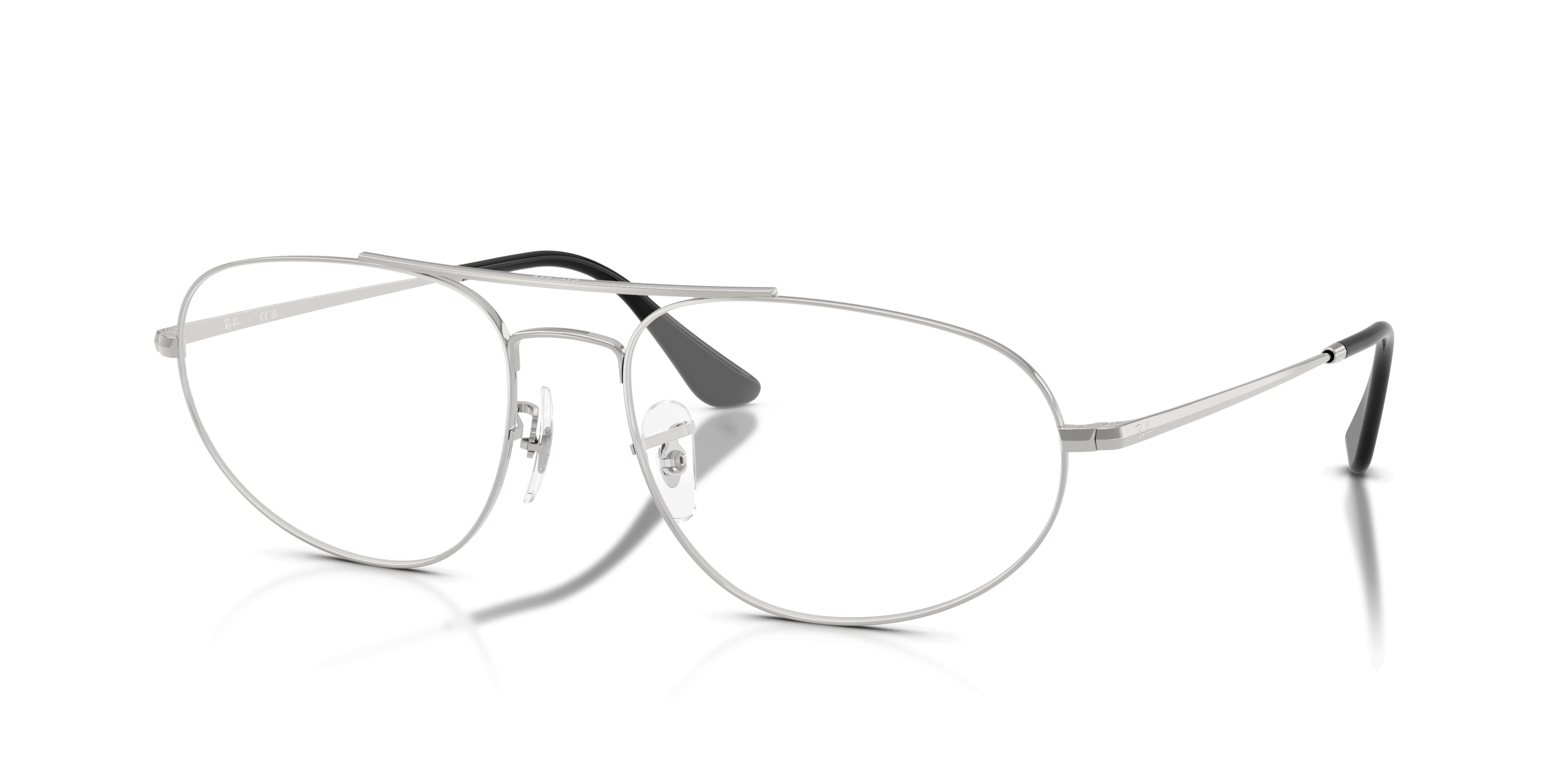 RB6645 Zilver MetaalEyeglass Frames van B24, Hoekweergave