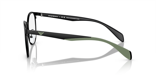 EA1148 Matt Schwarz MetallEyeglass Frames von B24, Seitenansicht