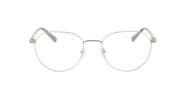 Eos Zilver  &  blauw Havana MetaalEyeglass Frames van B24, Vooraanzicht