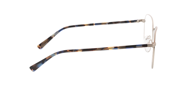Eos Zilver  &  blauw Havana MetaalEyeglass Frames van B24, Zijaanzicht