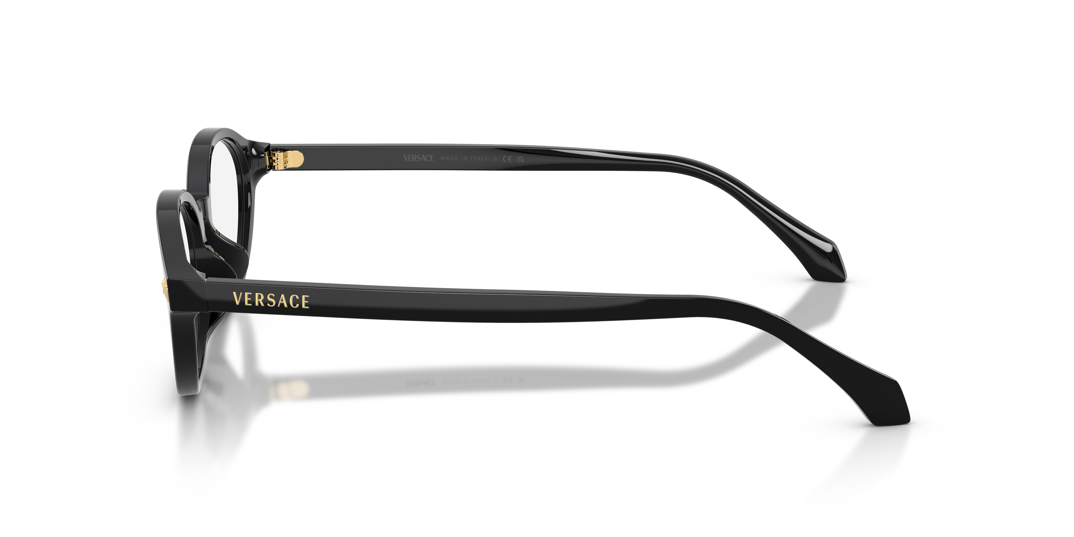 VE3393D Schwarz AcetatEyeglass Frames von B24, Seitenansicht