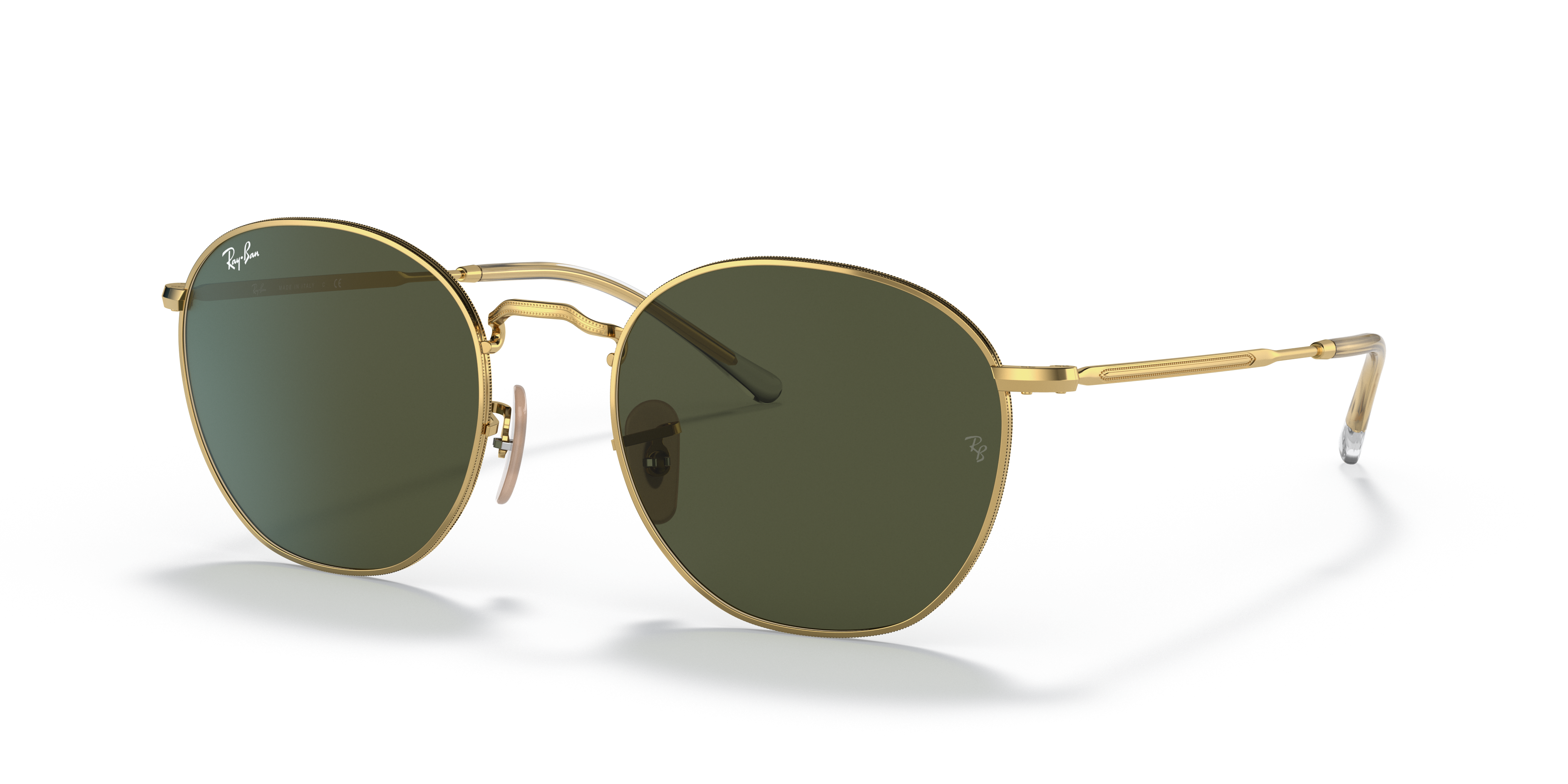 RB3772 Arista Gold MetallSunglass Frames von B24, Dreiviertelansicht