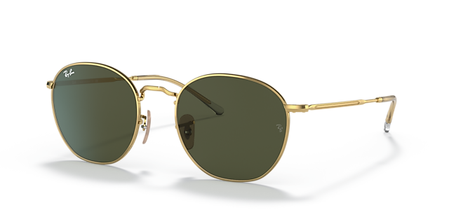 RB3772 Arista Gold MetallSunglass Frames von B24, Dreiviertelansicht