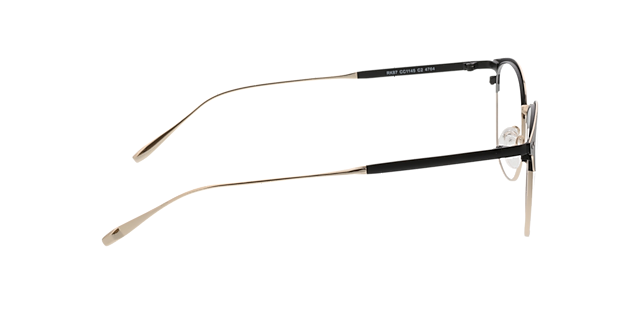Hampton Zwart & goud MetaalEyeglass Frames van B24, Zijaanzicht