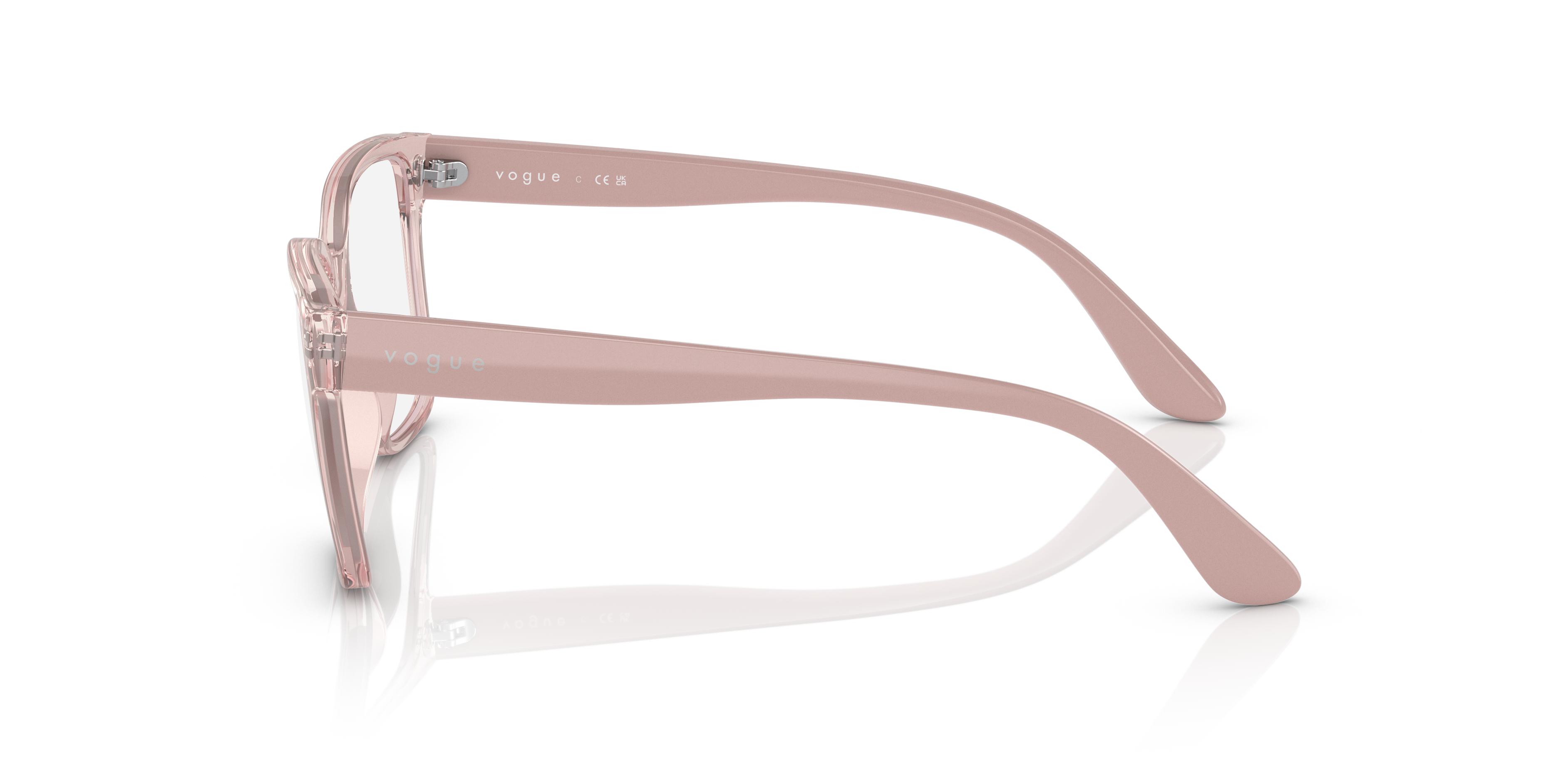 VO5452 Pink transparent KunststoffEyeglass Frames von B24, Seitenansicht