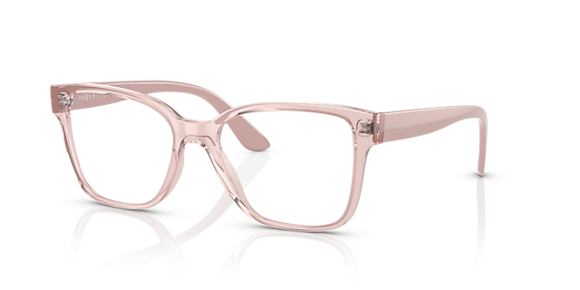 VO5452 Pink transparent KunststoffEyeglass Frames von B24, Dreiviertelansicht