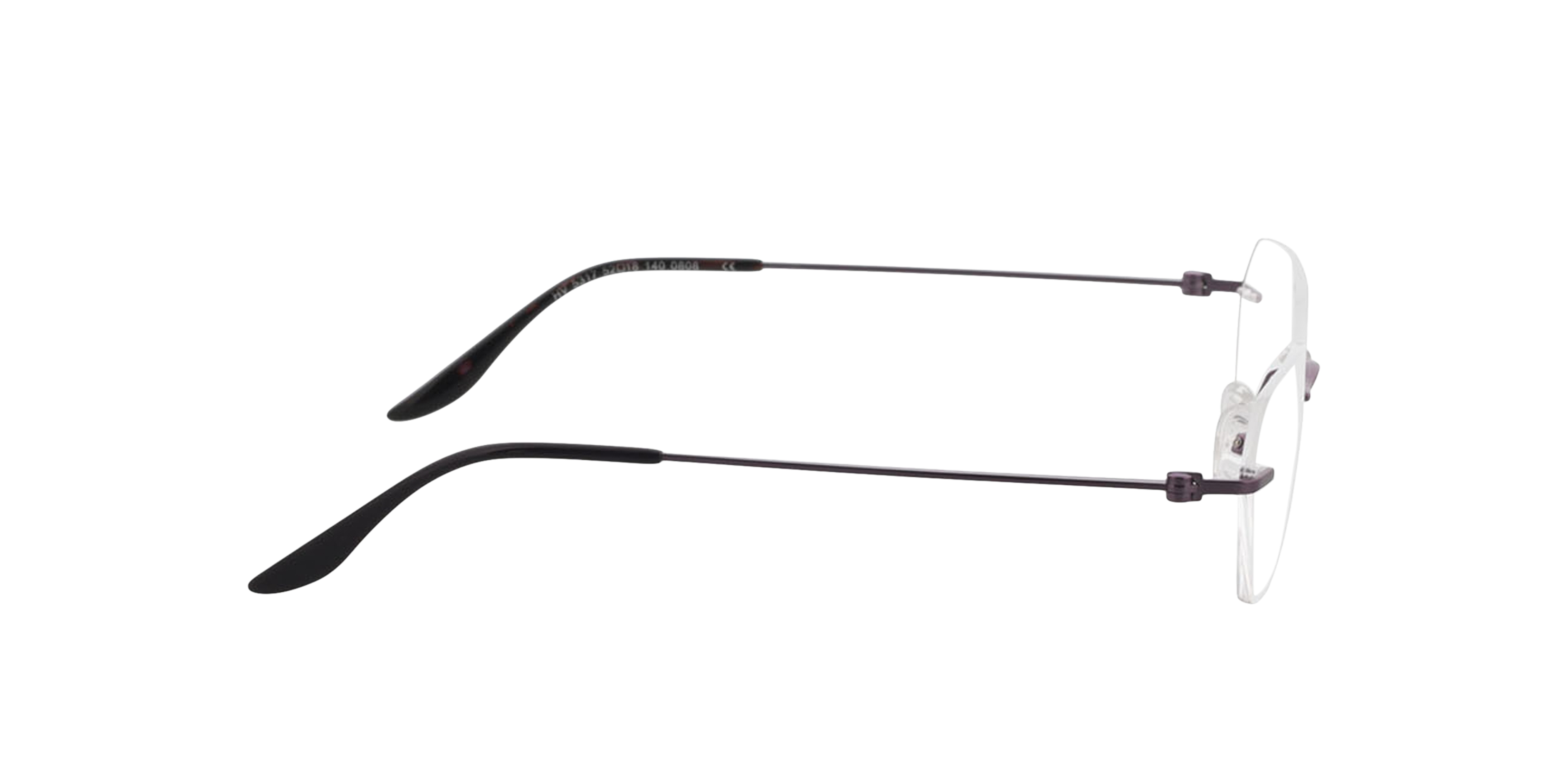 Westwood Matpaars MetaalEyeglass Frames van B24, Zijaanzicht