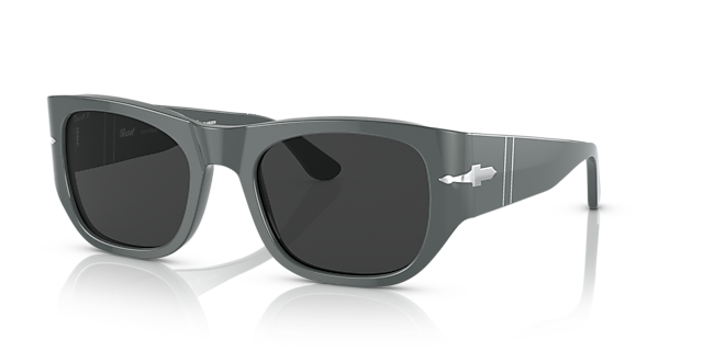 PO3308S Grau AcetatSunglass Frames von B24, Dreiviertelansicht
