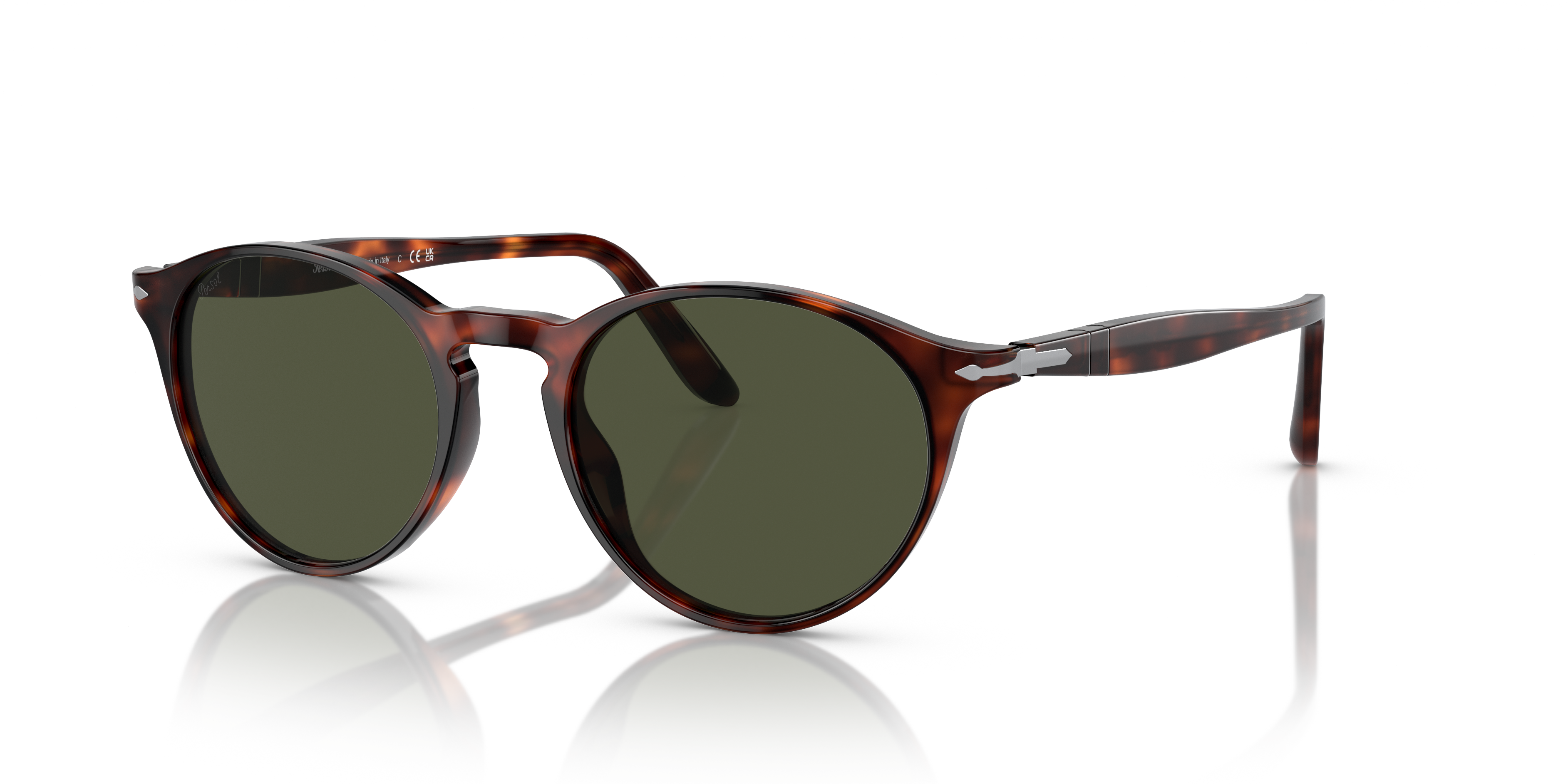 PO3092SM Havana AcetatSunglass Frames von B24, Dreiviertelansicht