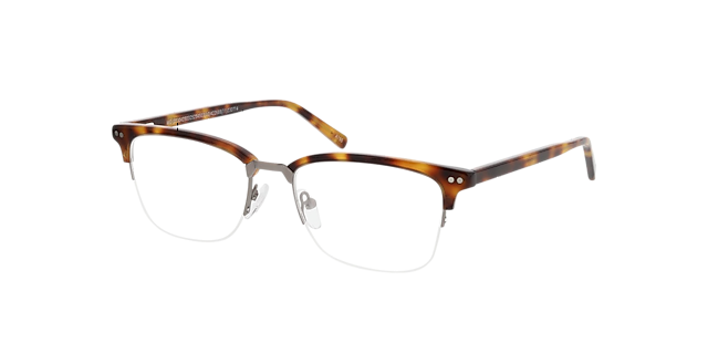 Newton Havana MetallEyeglass Frames von B24, Dreiviertelansicht