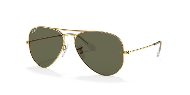 RB3025 Arista goud MetaalSunglass Frames van B24, Hoekweergave