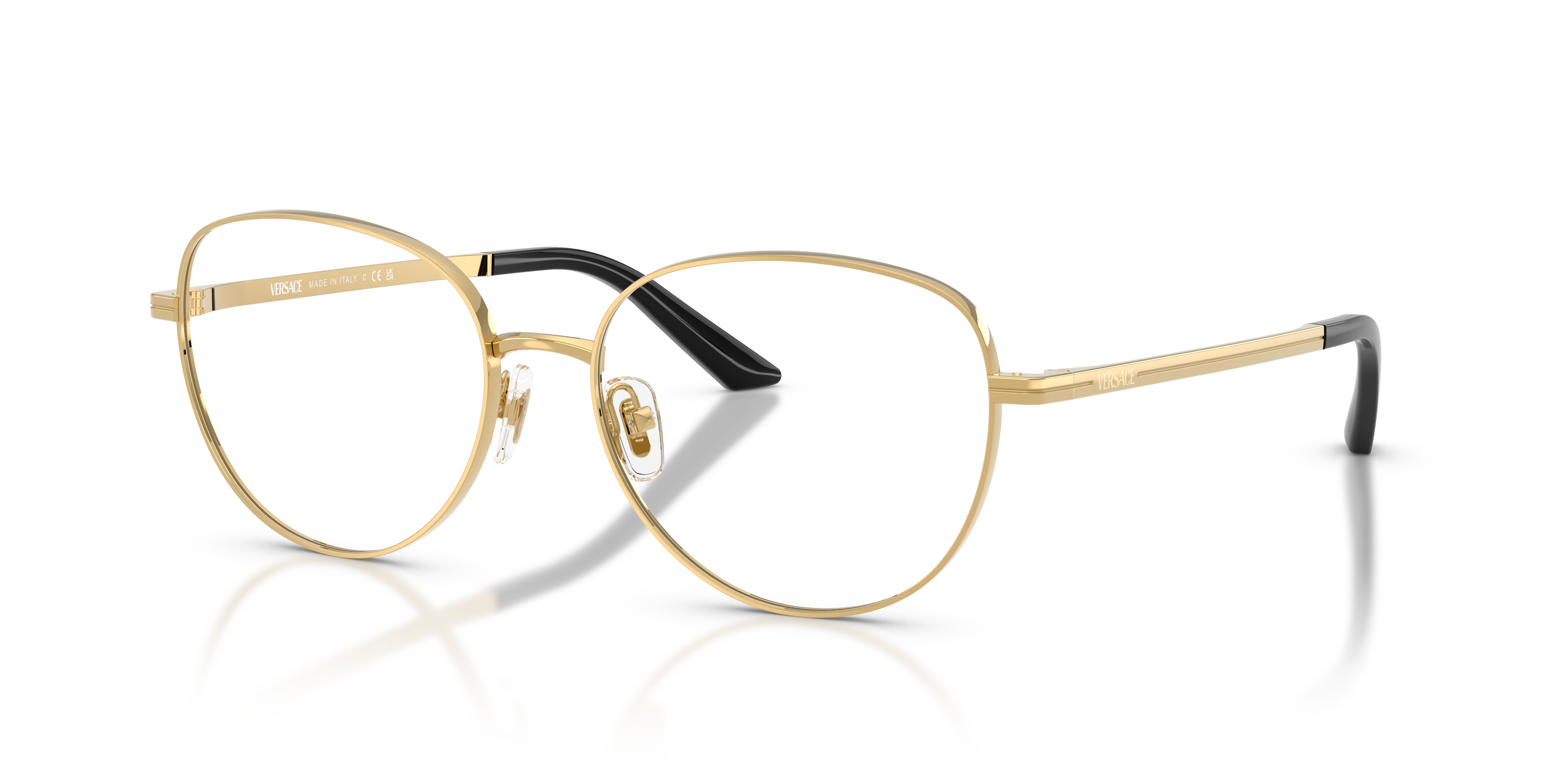 VE1312 Gold MetallEyeglass Frames von B24, Dreiviertelansicht
