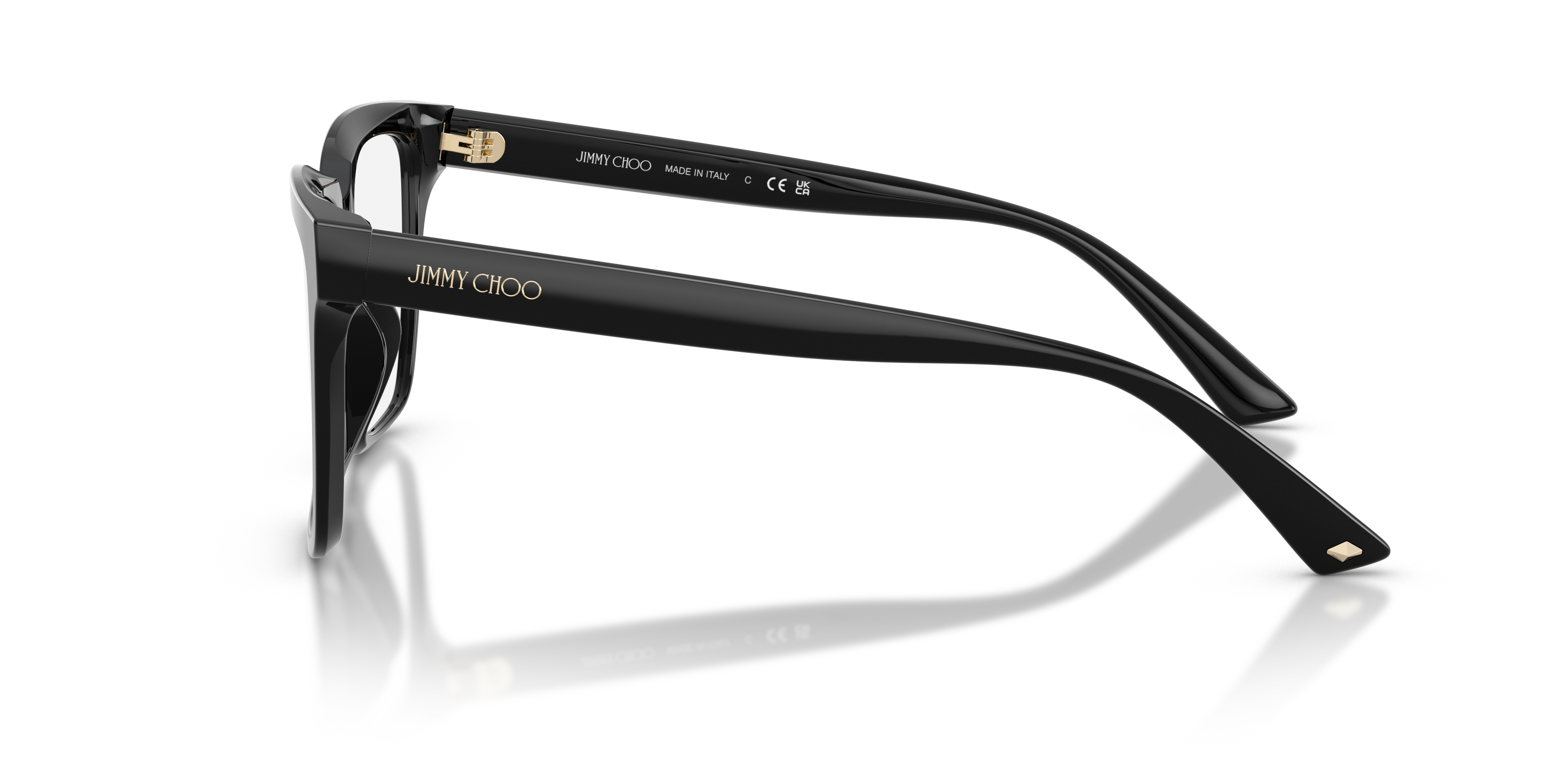 JC3040U Schwarz AcetatEyeglass Frames von B24, Seitenansicht