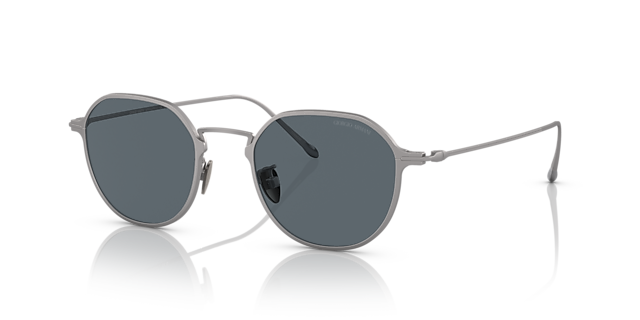 AR6138T Mat Staalgrijs TitaanSunglass Frames van B24, Hoekweergave