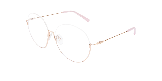 Orianna Rose Gold Metal MetallEyeglass Frames von B24, Dreiviertelansicht