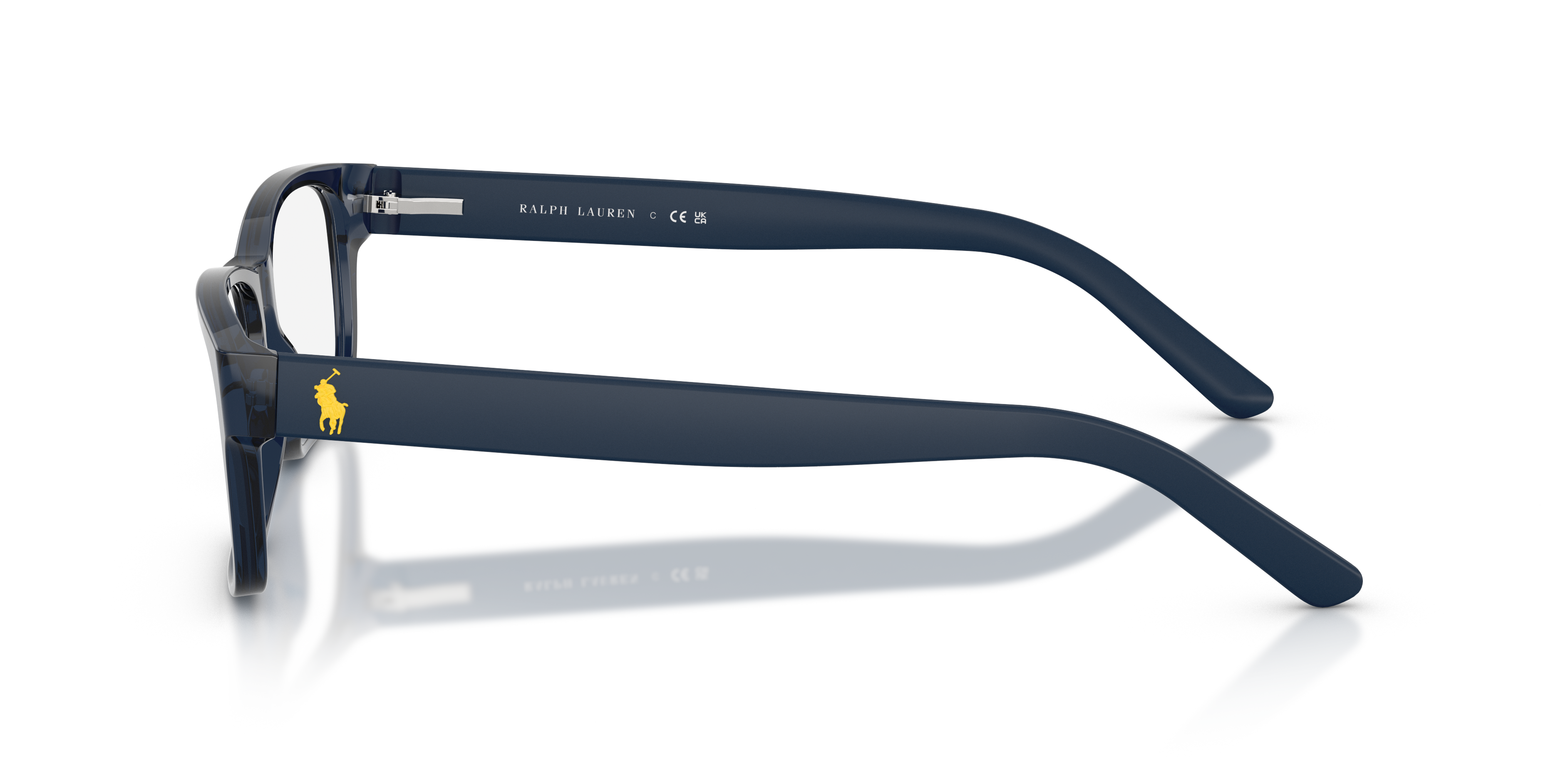 PH2117 Glänzendes transparentes Blau AcetatEyeglass Frames von B24, Seitenansicht