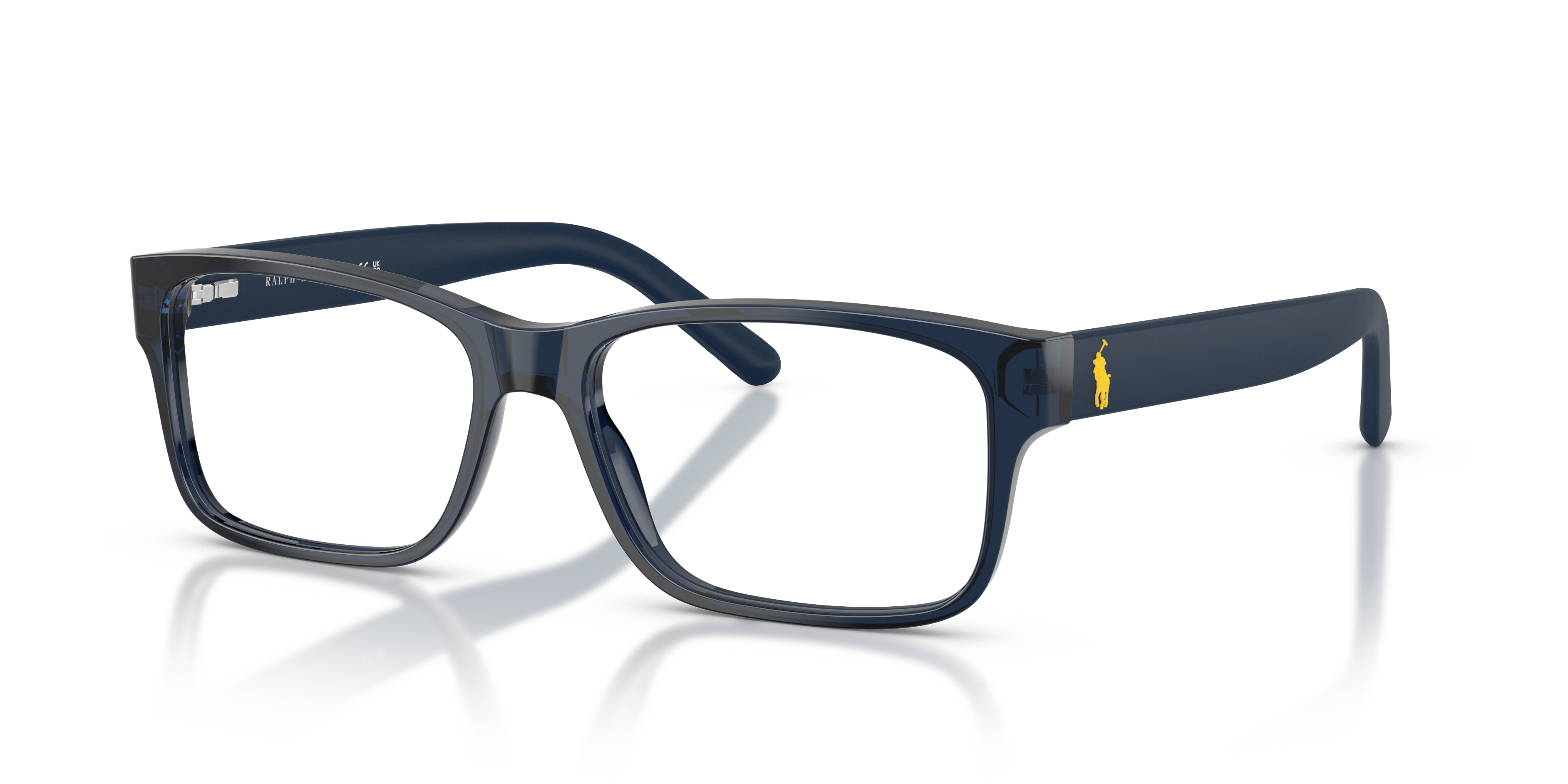 PH2117 Glänzendes transparentes Blau AcetatEyeglass Frames von B24, Dreiviertelansicht