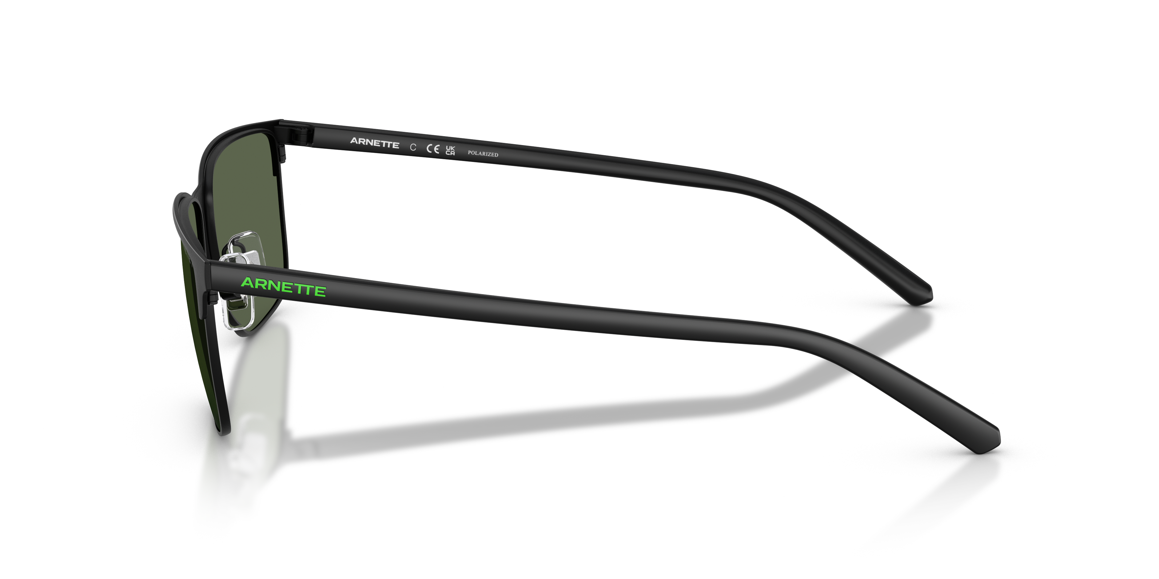 AN3094 Matzwart MetaalSunglass Frames van B24, Zijaanzicht