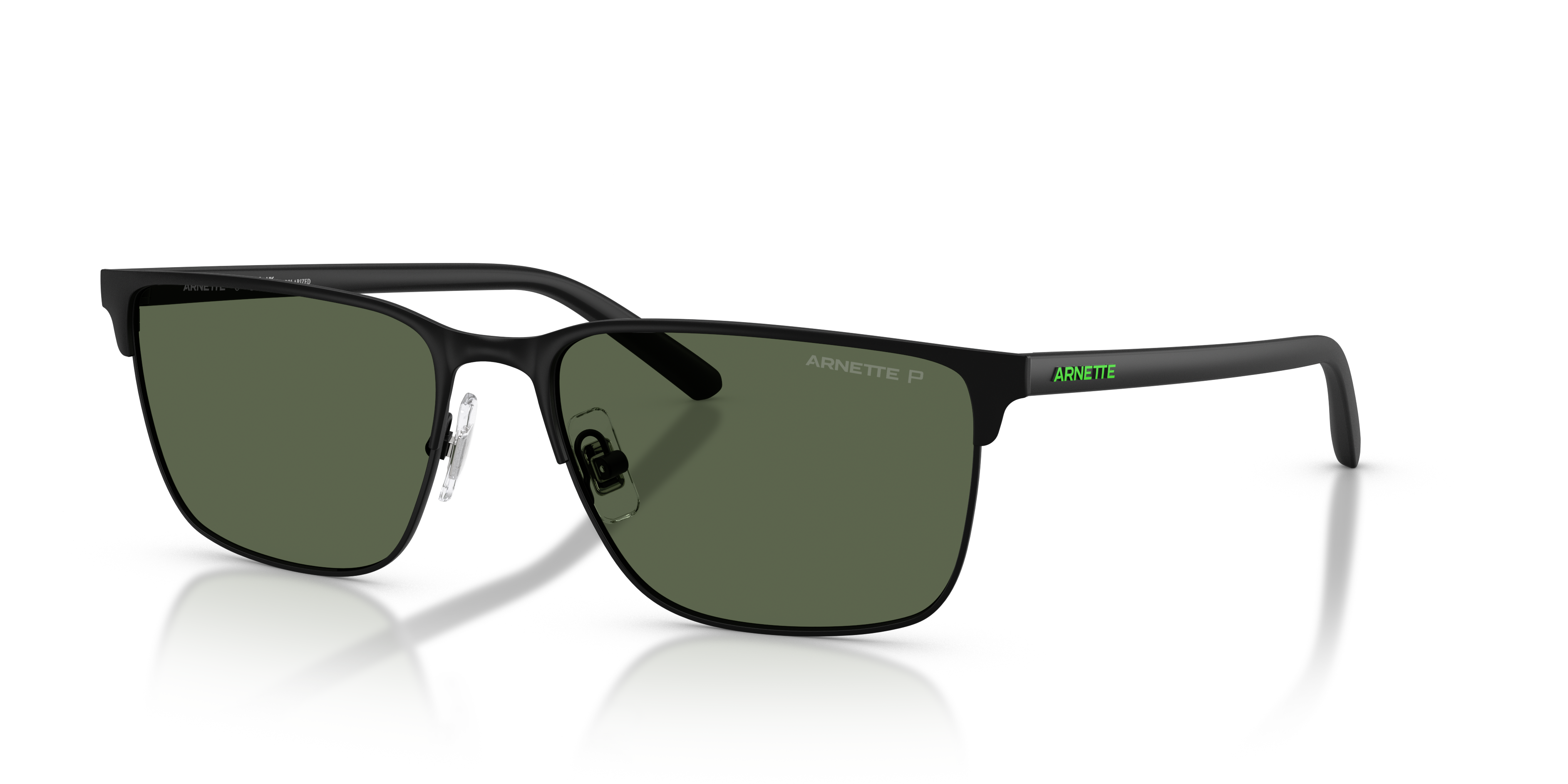 AN3094 Matzwart MetaalSunglass Frames van B24, Hoekweergave