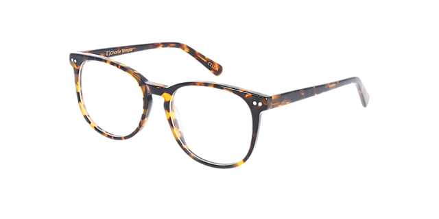 BARRON Brown Marzipan Tortoise AcetaatEyeglass Frames van B24, Hoekweergave