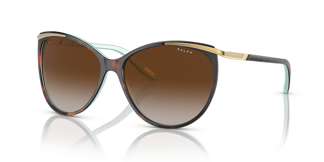 RA5150 Havana On Acquamarine AcetaatSunglass Frames van B24, Hoekweergave