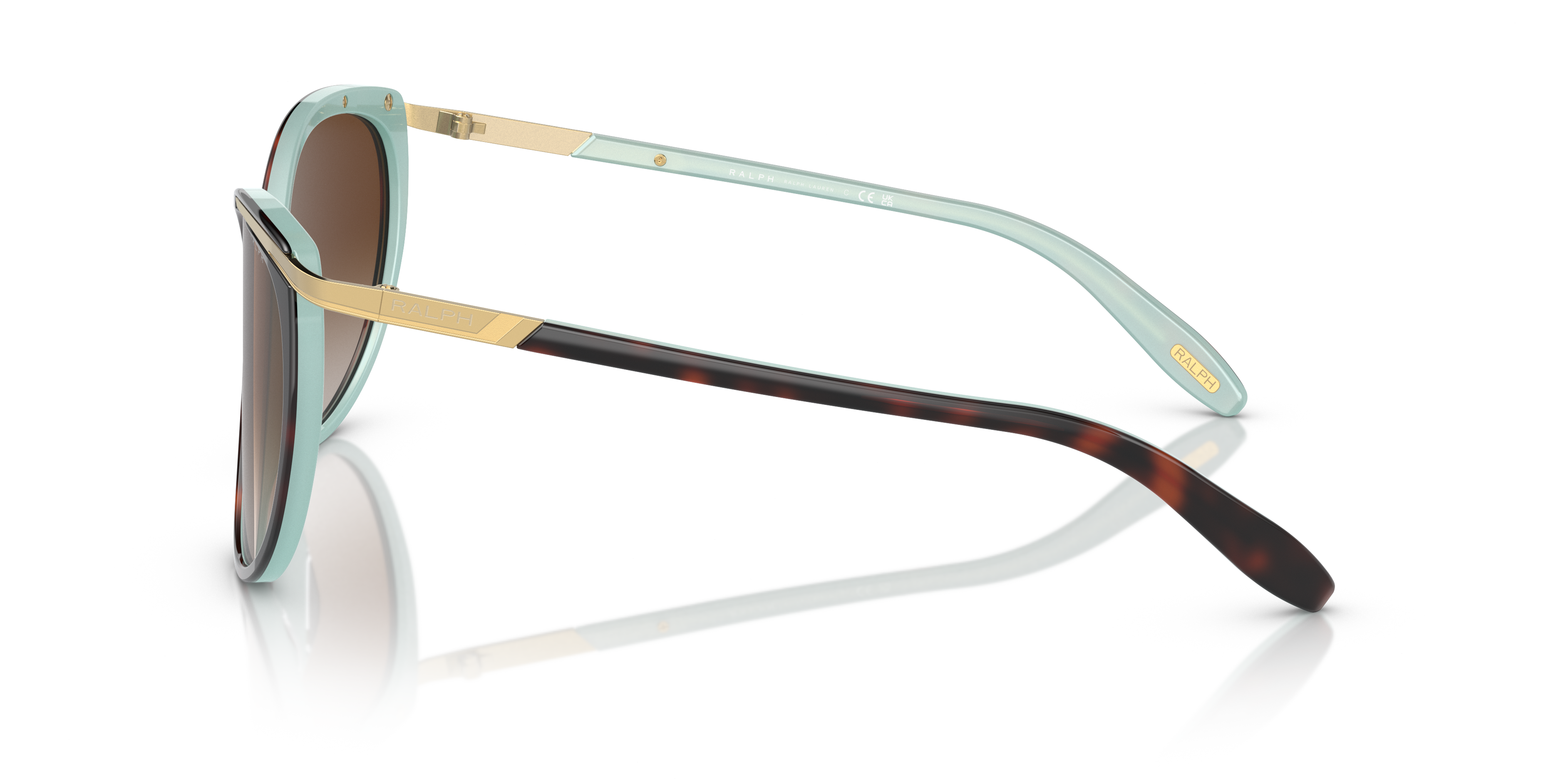 RA5150 Havana On Acquamarine AcetatSunglass Frames von B24, Seitenansicht