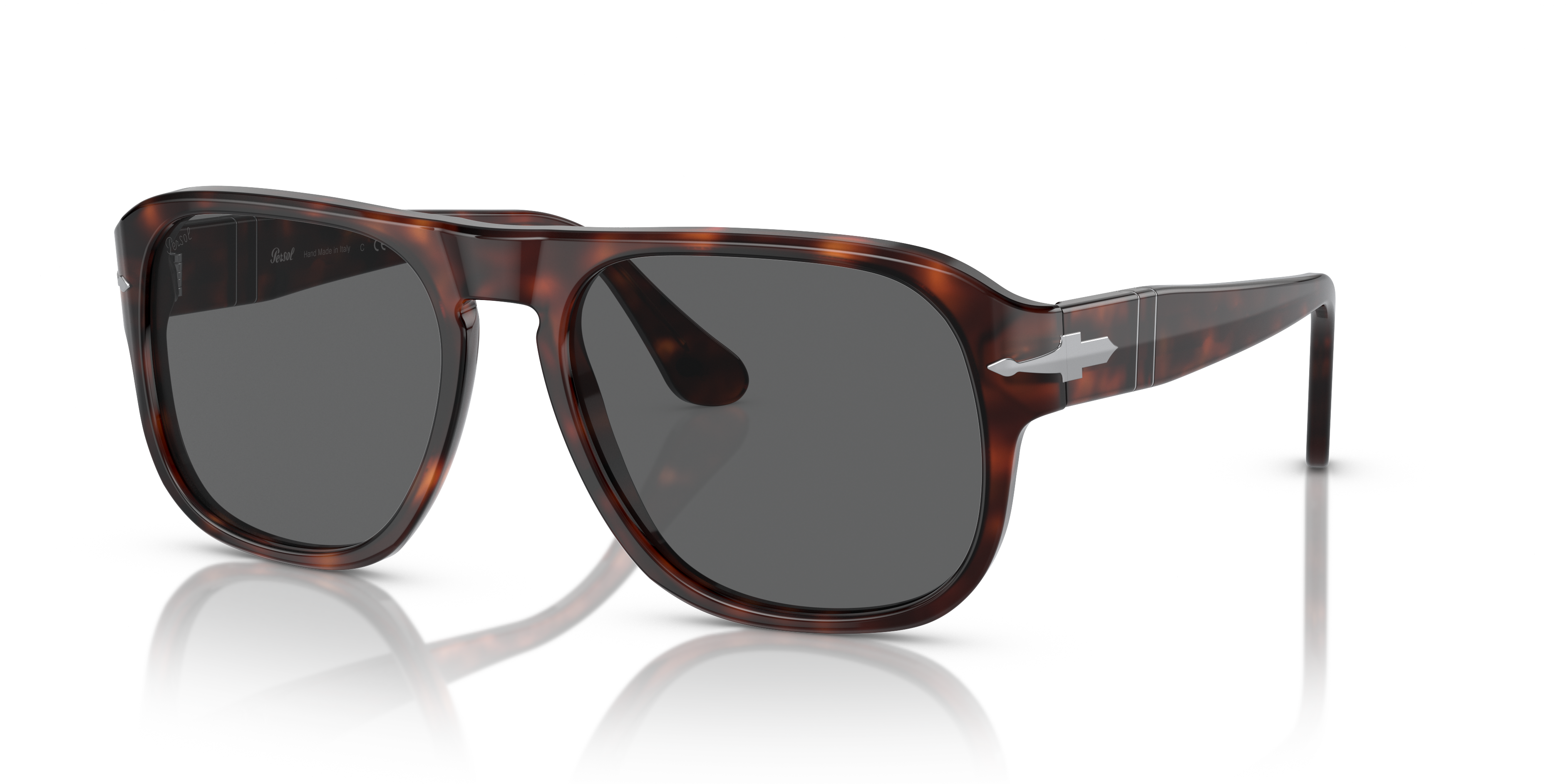 PO3310S Havana AcetaatSunglass Frames van B24, Hoekweergave