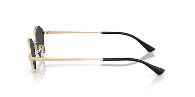 RB3757 Lichtgoud MetaalSunglass Frames van B24, Zijaanzicht
