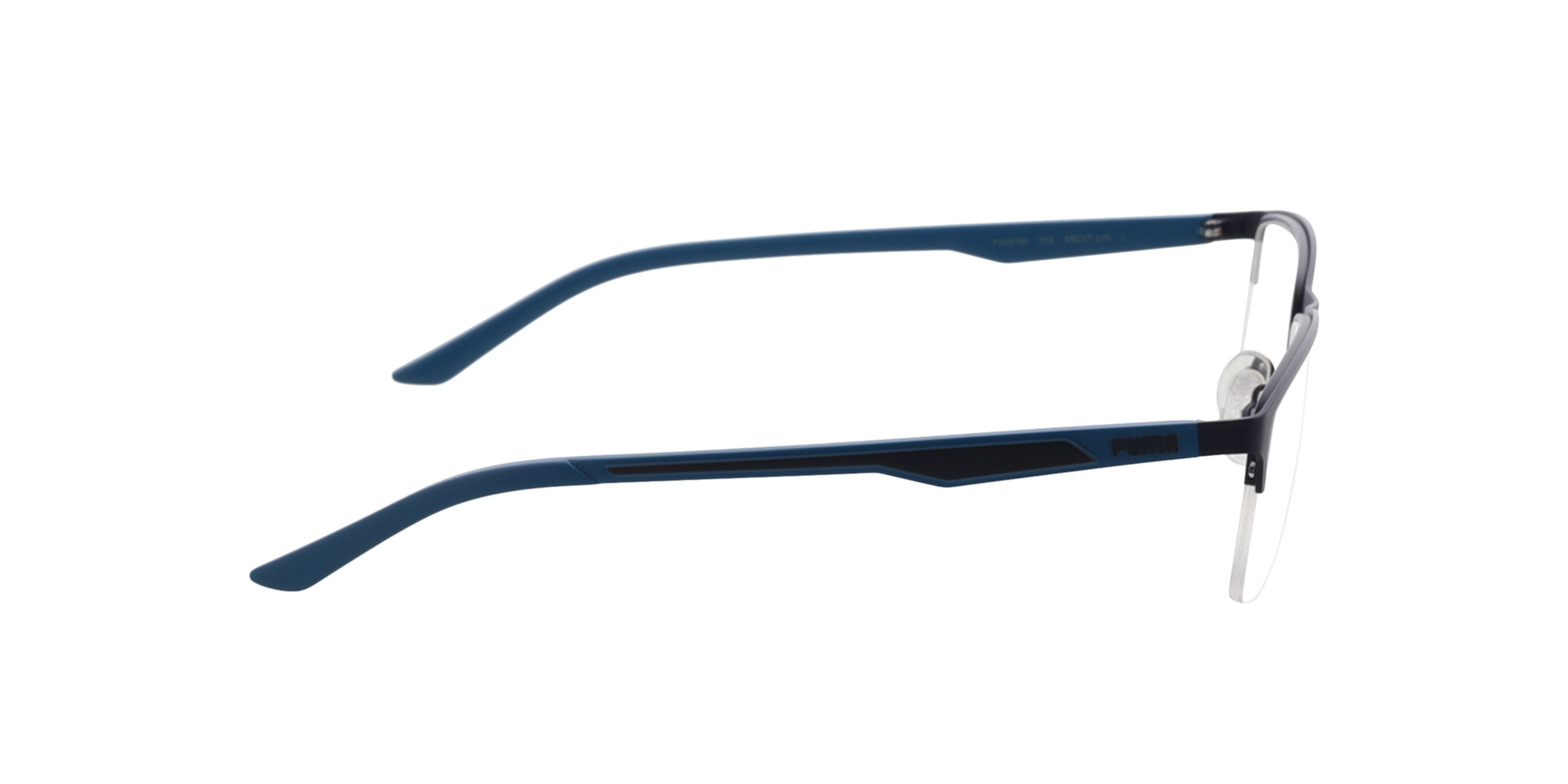 PU0373O Blauw MetaalEyeglass Frames van B24, Zijaanzicht