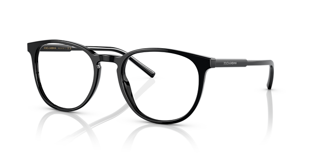 DG3366 Zwart AcetaatEyeglass Frames van B24, Hoekweergave