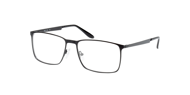 Colchester Schwarz MetallEyeglass Frames von B24, Dreiviertelansicht