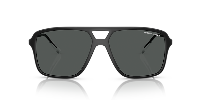 AX4150SU Matzwart KunststofSunglass Frames van B24, Vooraanzicht