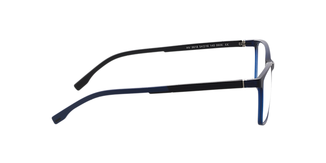 Pecos Kristallblau KunststoffEyeglass Frames von B24, Seitenansicht