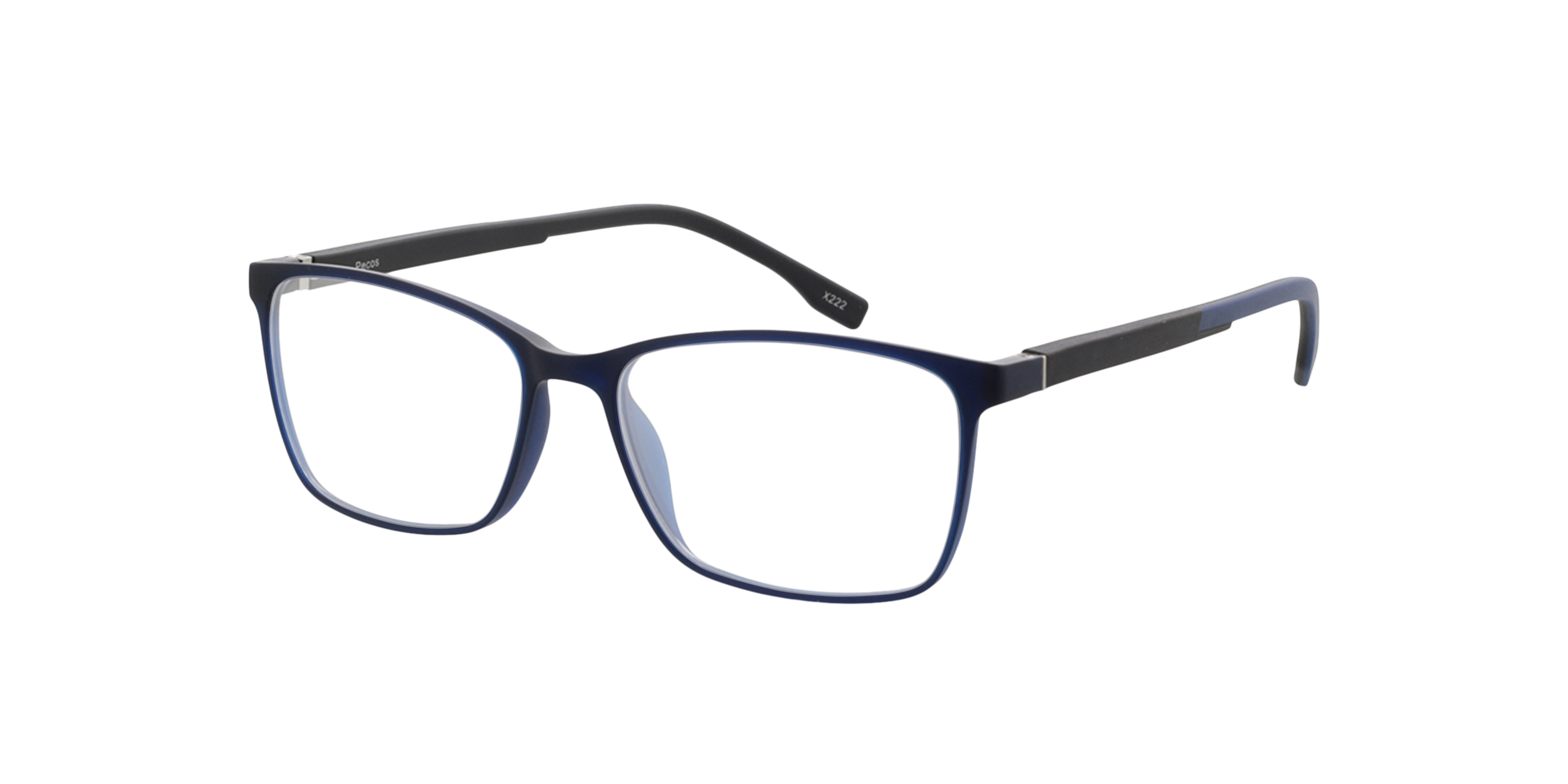 Pecos Kristalblauw KunststofEyeglass Frames van B24, Hoekweergave