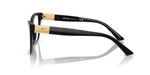 JC3028 Zwart AcetaatEyeglass Frames van B24, Zijaanzicht