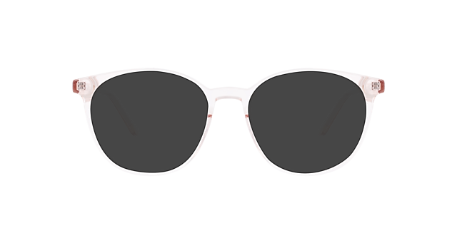 Sofia Sunny Apricot AcetatEyeglass Frames von B24, mit getönten Gläsern