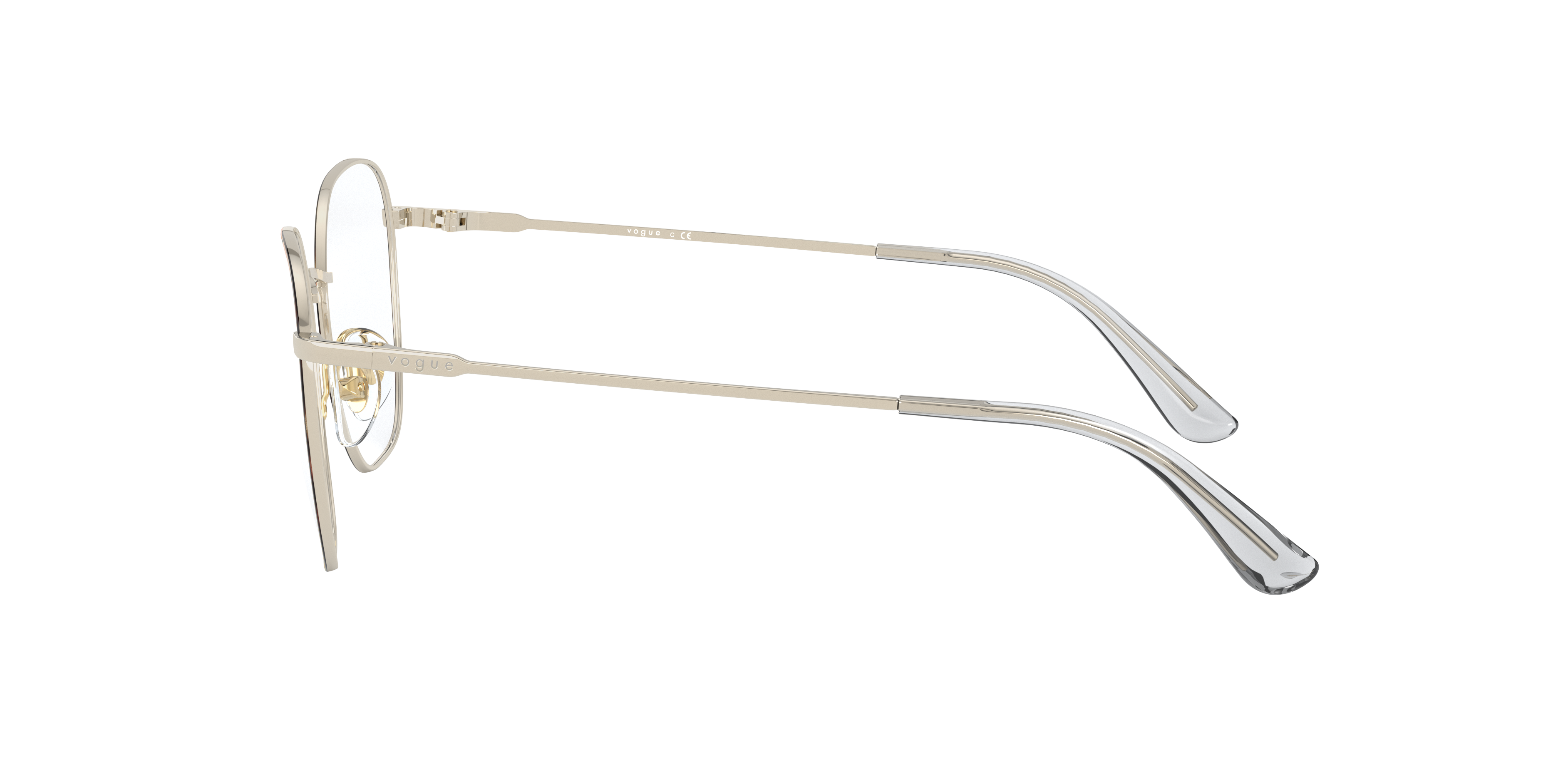 VO4178 Top Havana & lichtgoud MetaalEyeglass Frames van B24, Zijaanzicht