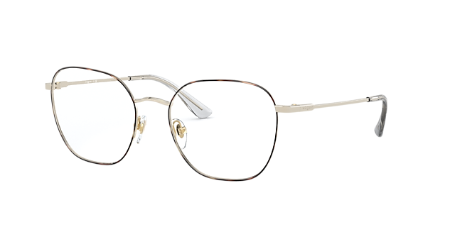 VO4178 Top Havana & lichtgoud MetaalEyeglass Frames van B24, Hoekweergave