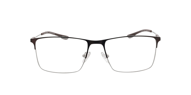 Memphis Matbruin  &  matzilver MetaalEyeglass Frames van B24, Vooraanzicht