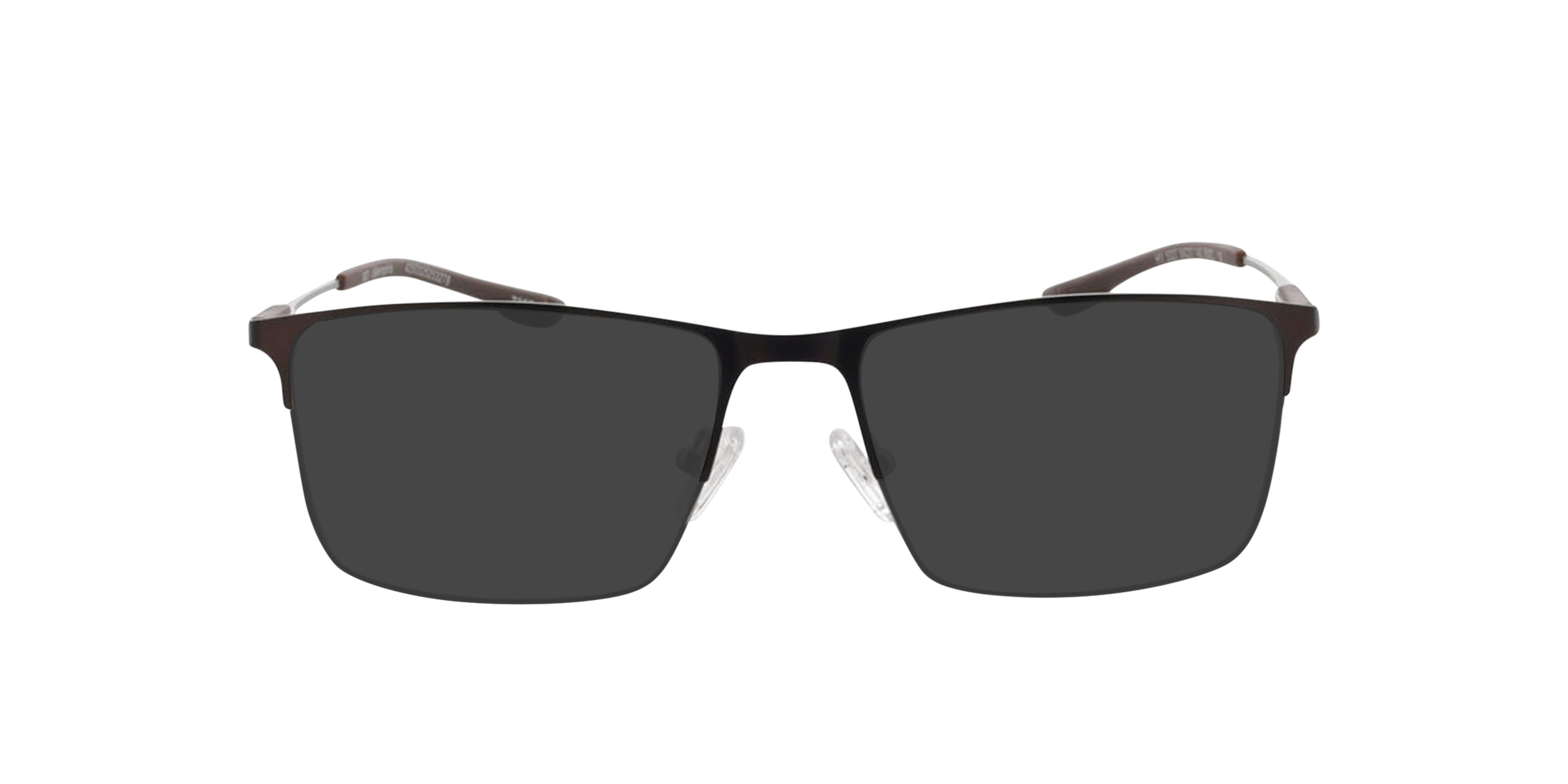 Memphis Matbruin  &  matzilver MetaalEyeglass Frames van B24, met getinte lenzen