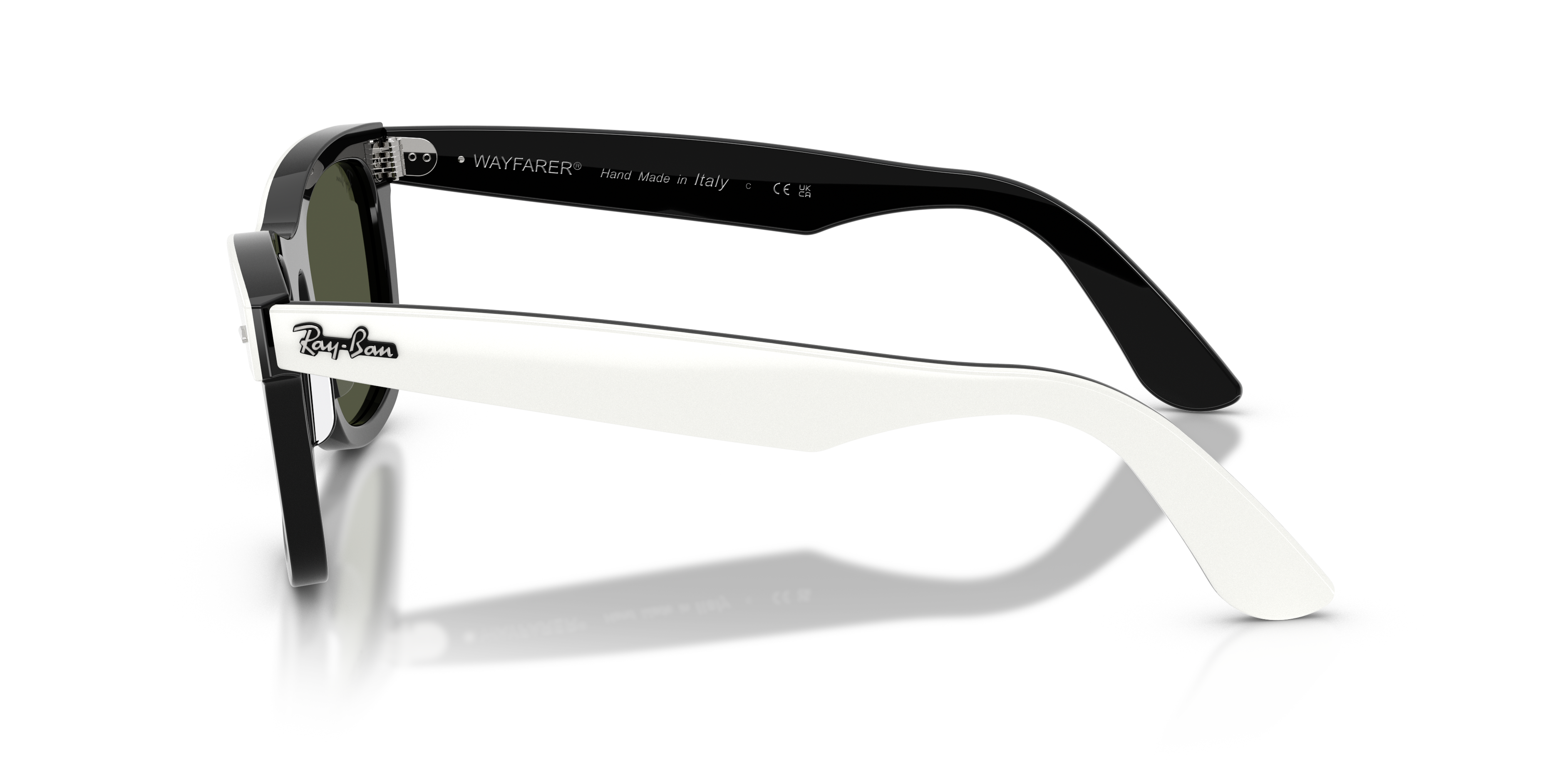 RB2240 White On Black AcetaatSunglass Frames van B24, Zijaanzicht