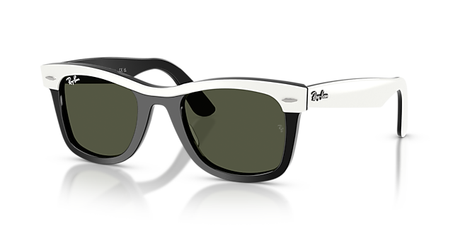 RB2240 White On Black AcetatSunglass Frames von B24, Dreiviertelansicht