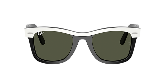 RB2240 White On Black AcetatSunglass Frames von B24, mit getönten Gläsern