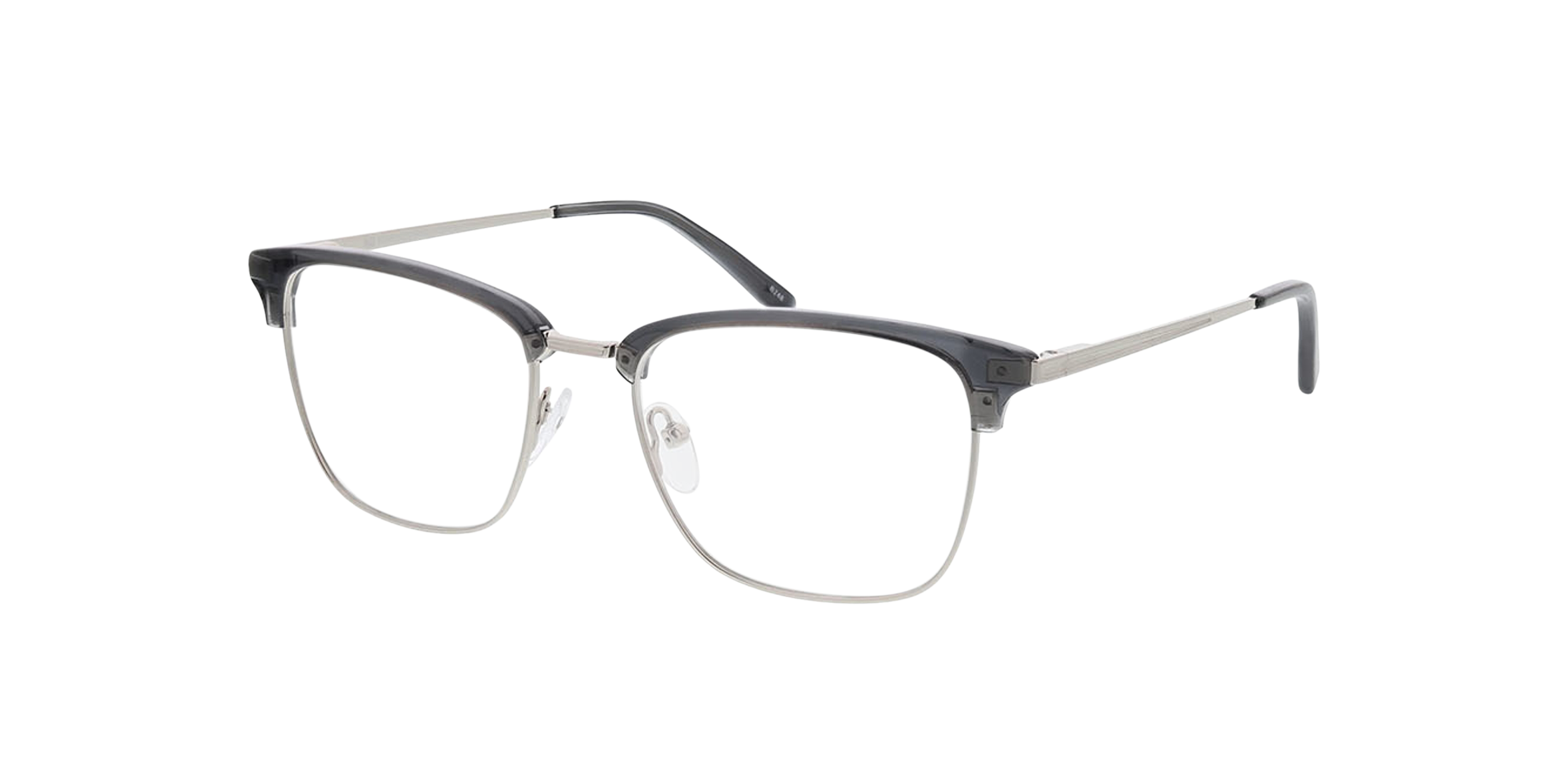 Tupelo Kristal blauw  &  zilver MetaalEyeglass Frames van B24, Hoekweergave