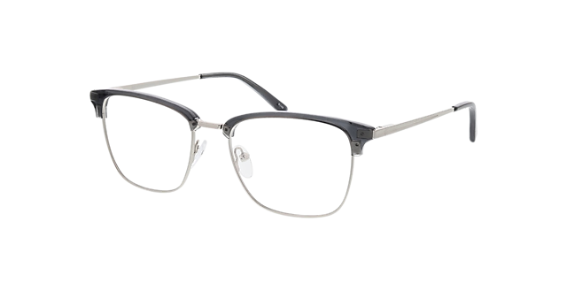 Tupelo Crystal Blue & Silver MetallEyeglass Frames von B24, Dreiviertelansicht