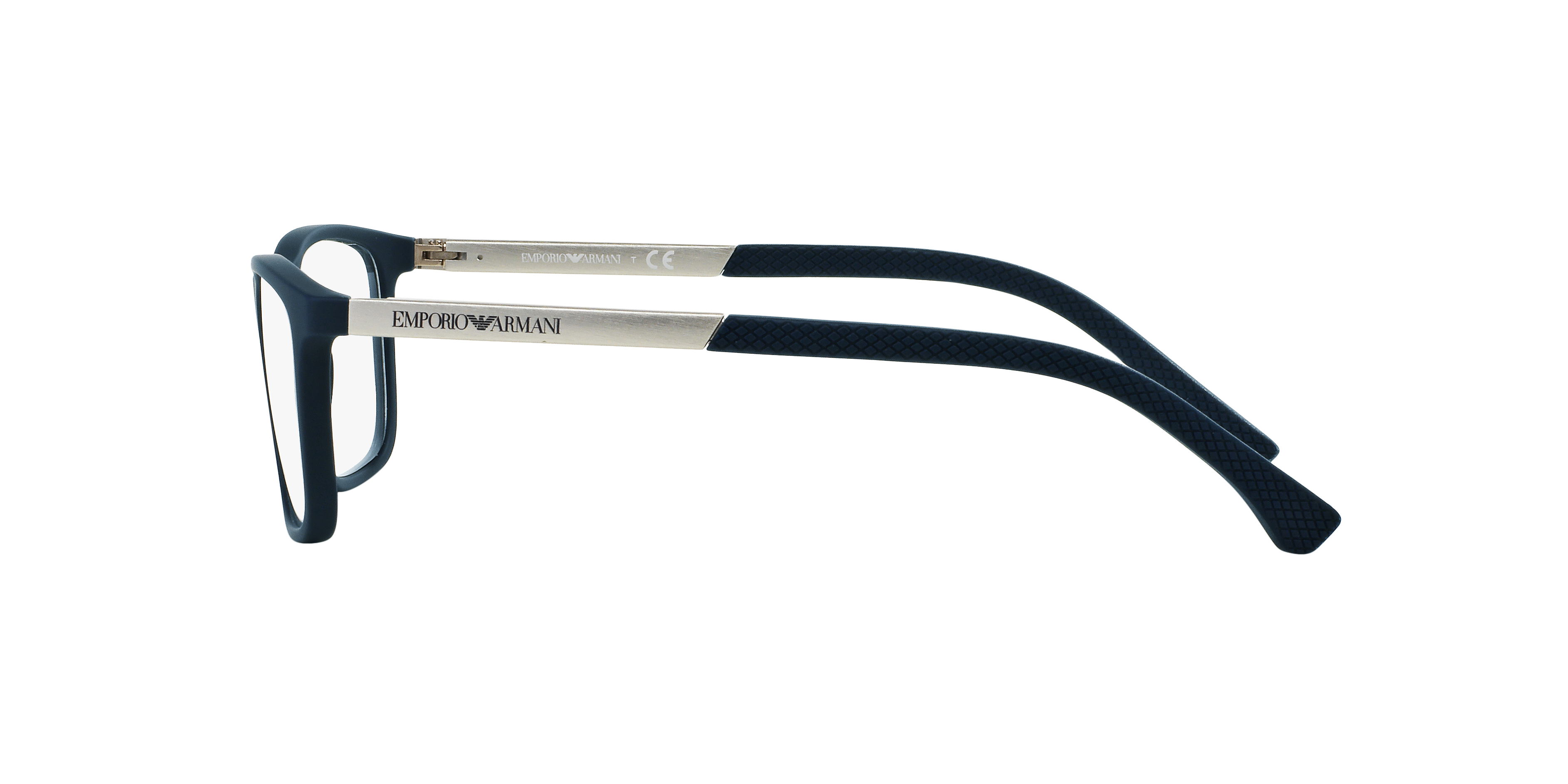 EA3069 Rubber blauw KunststofEyeglass Frames van B24, Zijaanzicht