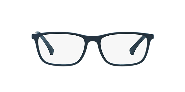 EA3069 Rubber blauw KunststofEyeglass Frames van B24, Vooraanzicht