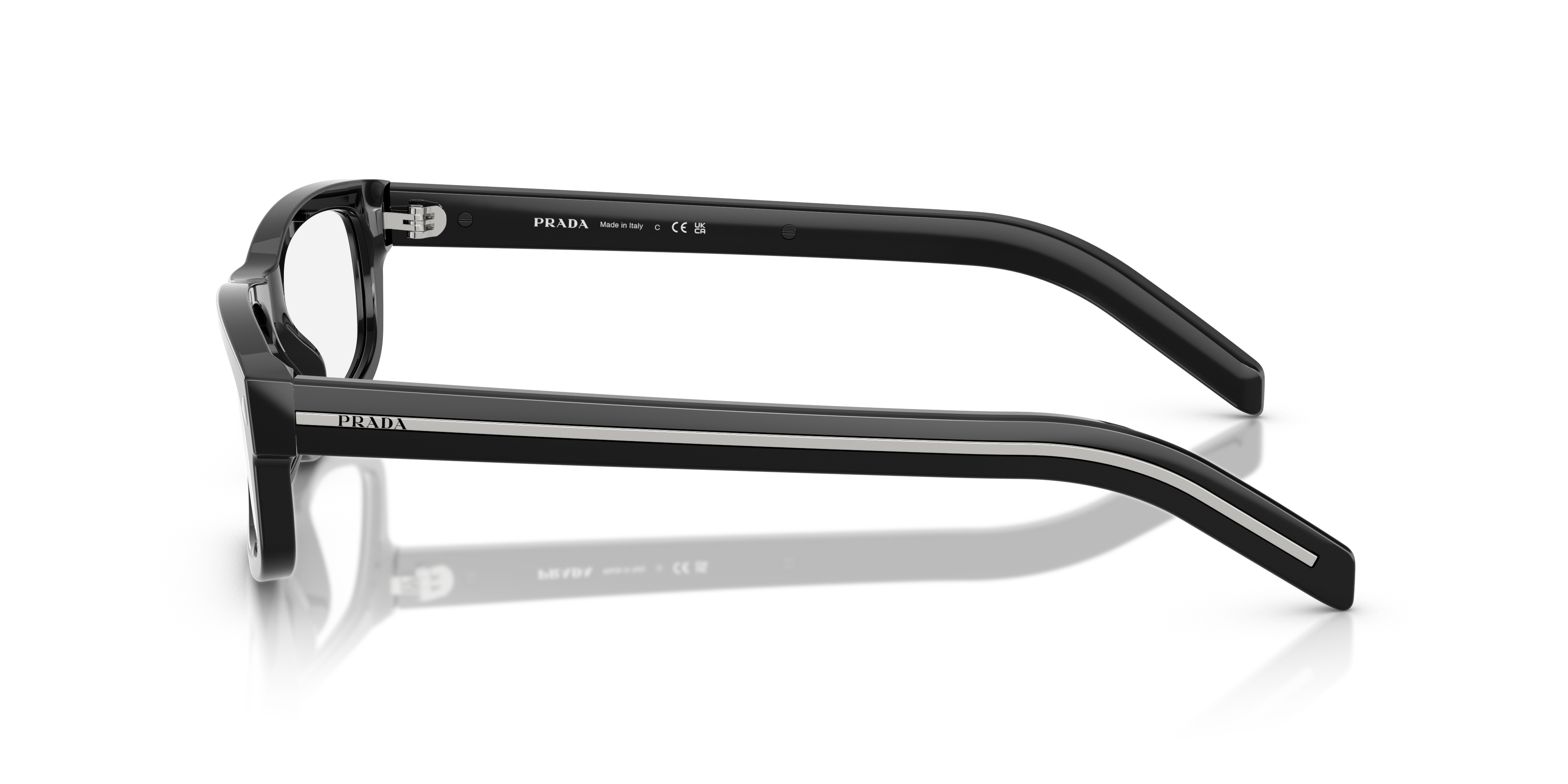 PR B02V Zwart AcetaatEyeglass Frames van B24, Zijaanzicht