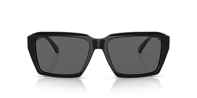 EA4186 Schwarz glänzend AcetatSunglass Frames von B24, Vorderansicht