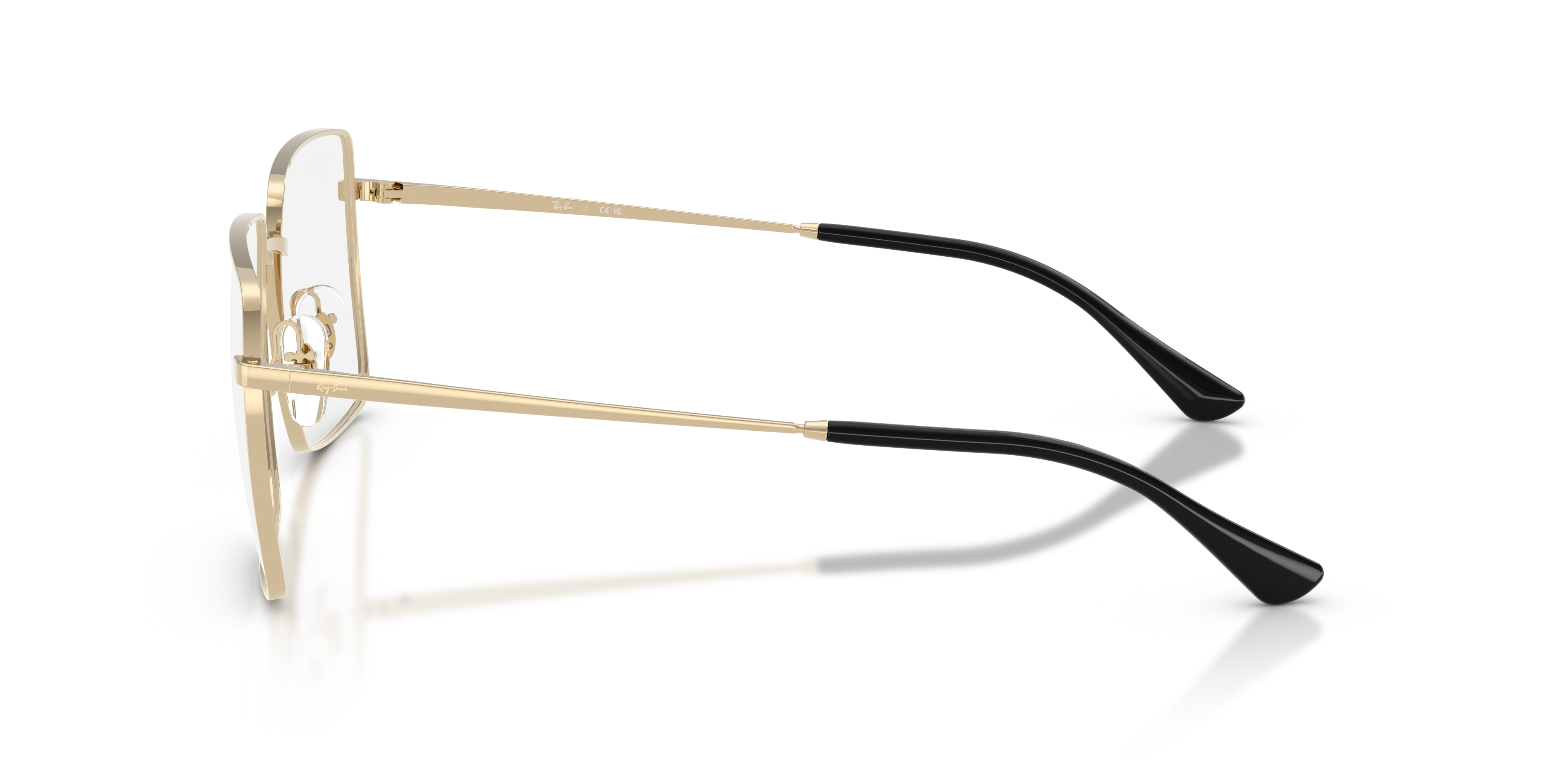 RB6553 Hellgold MetallEyeglass Frames von B24, Seitenansicht